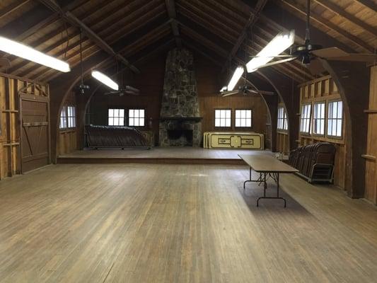 The lodge you can rent for $115/day next to the lake if you want to do indoor parties