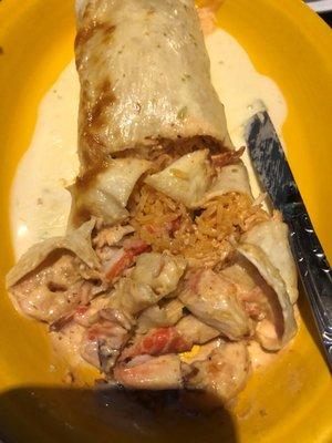 Seafood burrito