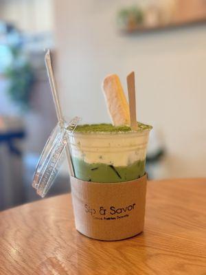 Tiramisu matcha latte