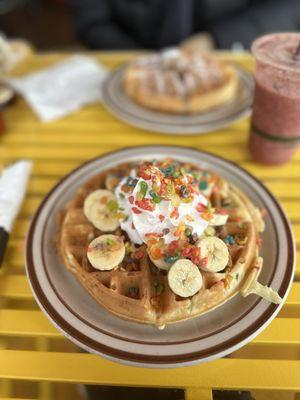 Rainbow Madness Waffle