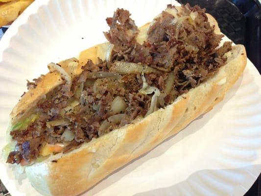 Cheesesteak with, grilled onions. -Taken with an Apple iPhone 5