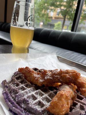 Chicken and Ube Waffle