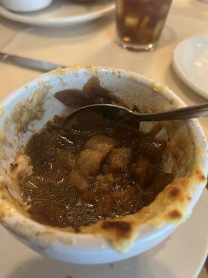 Half of my onion soup...sorry