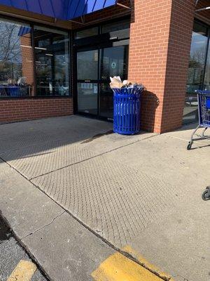 Entrance trash can at 1 in the afternoon on a Tuesday. No excuse.