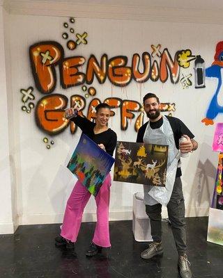 Graffiti workshops!! These two celebrated their 21st anniversary with us!!