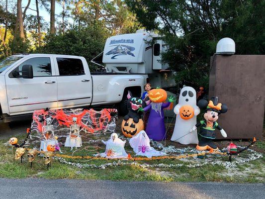 Disney Halloween 2021 Decorations, Disney's Fort Wilderness Campgrounds, Orlando