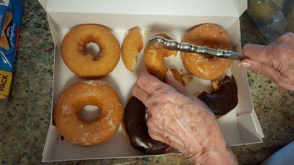 Old donuts served.  :(