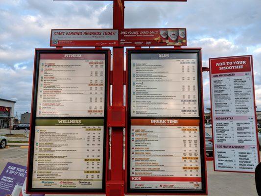 Drive-Thru Menu