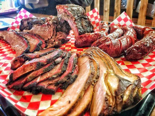 Brisket, Tri-Tip, Ribs, Hot Links and Smoked turkey