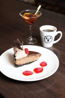 Classic Manhattan and Chocolate Mousse Cake