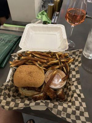 Chicken Sandwich and fries