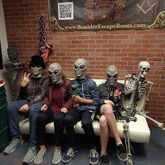 Just aliens chilling at Boulder Escape Room!