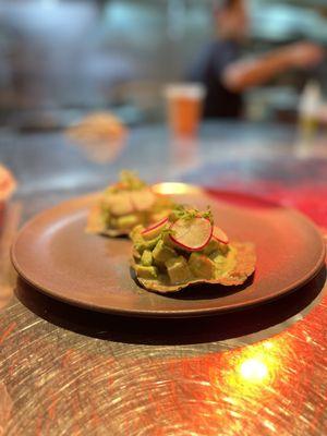 Seafood tostada