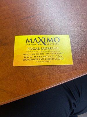 Maximo Income Tax Services