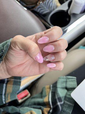 Manicure with dip and design ($48)