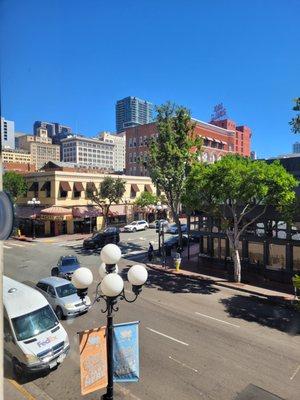 View from Horton & 4th of the Gaslamp, San Diego.  F Avenue and 4th.