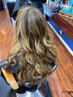 Balayage end baby lights by Kristin Baxter