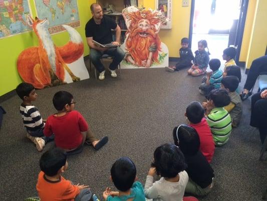 Children's author visit to preschool class