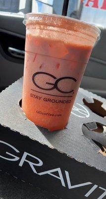 In Interstellar (GC Energy Original with Orange, Raspberry, Blackberry, Vanilla, Topped With Cream)