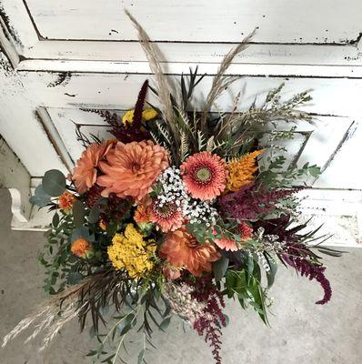 Autumn inspired bridal bouquet