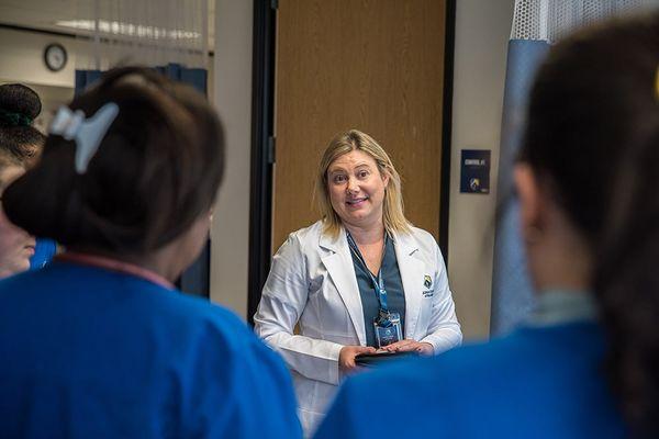 Nursing School faculty on campus at Arizona College of Nursing.