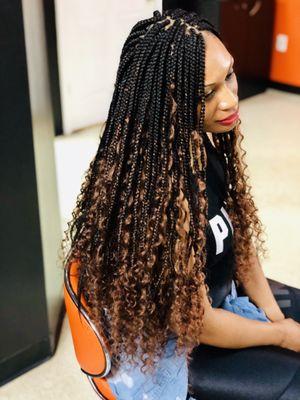 Goddess lock box braids