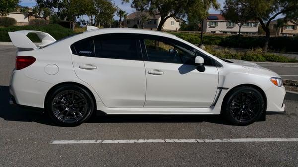 After: Picture #3 was taken under the direct sun. The color blends very nicely.  The color matches with side molding and both fenders.