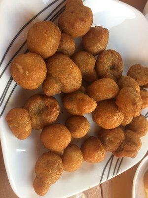 Fried mushrooms appetizer.