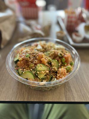 Large Poke Bowl with lobster and salmon