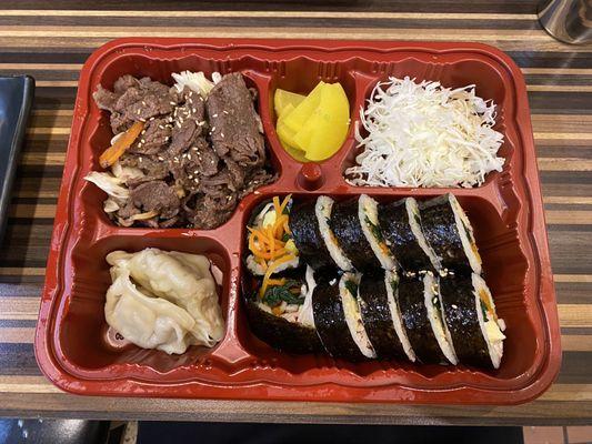 Gimbap and Bulgogi (Ribeye) Box