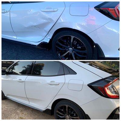 Before and After 2021 Honda Civic Sport