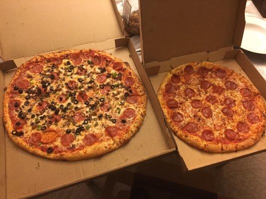 XL Enzo's combo and L pepperoni