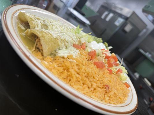 Lunch Enchiladas Verdes