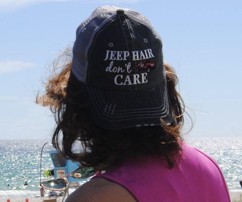 This Jeep Hair trucker hat by Katydid has been very popular.