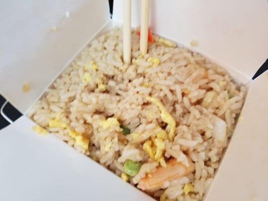 Fried rice, very good. Got it with shrimp, solid