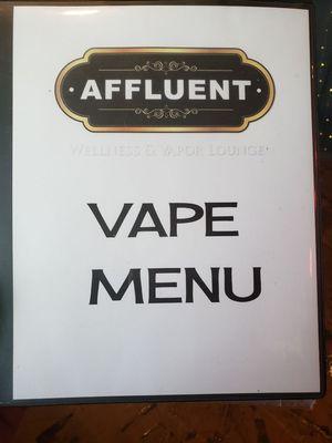 Vape menu