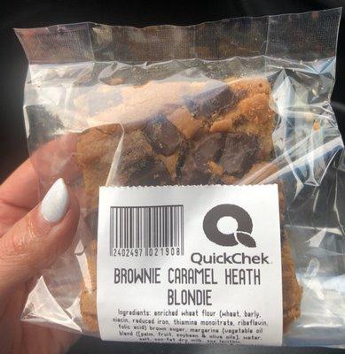 The limited time brownie caramel Heath blondie at Quick Check is DELICIOUS!  You have to try it!