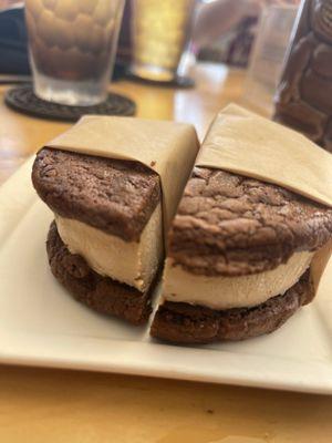 Double Chocolate Chip Cookie Ice Cream Sandwich