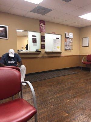 Waiting patiently for appointment to start