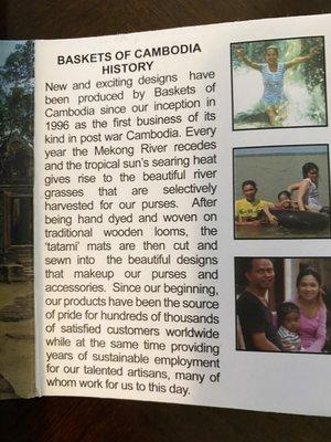 Some more information on the Cambodian purses!