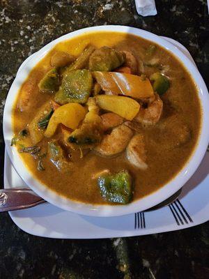 Pumpkin Curry with shrimp ($17)