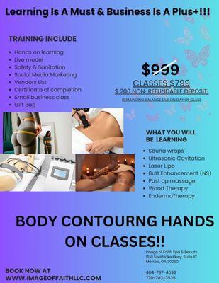 Body Contouring Classes available