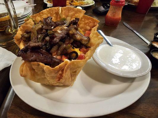 Fajita Steak Taco Salad