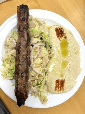 Kofta with salad and hummus $20