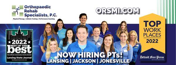 ORS Holt was voted the Best Physical Therapy in Holt and mid-Michigan by the readers of the Lansing State Journal in 2022.