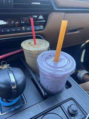 Yum! Viet ice coffee and Taro Smoothie