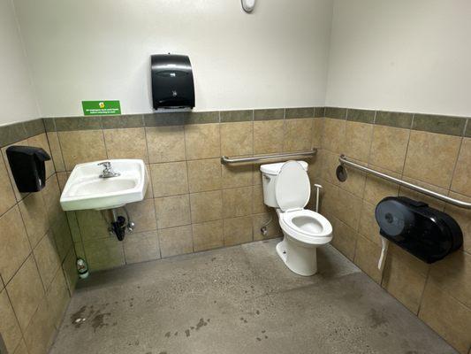 Clean single stall bathrooms