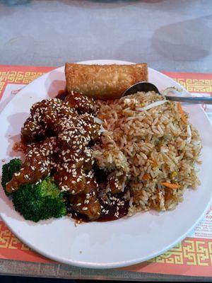 Sesame chicken lunch