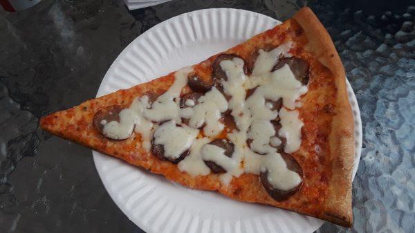 Sausage & Extra Cheese Pizza Slice