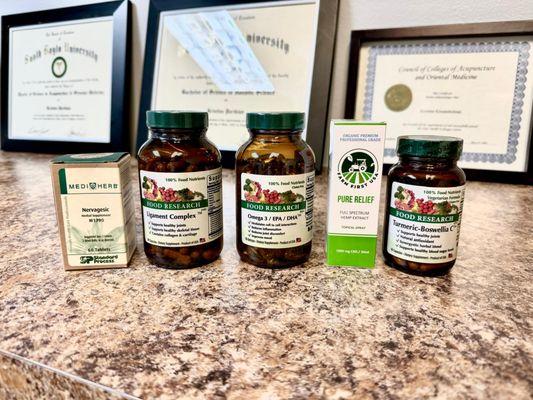 All these great natural herbal remedy products are available for purchase. I highly recommend these products for inflammation and pain.